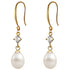 Anyco Fashion Earrings Gold 925 Sterling Silver Elegant Natural Baroque Pearl Pendant Women Charming Jewelry-Earrings-PEROZ Accessories