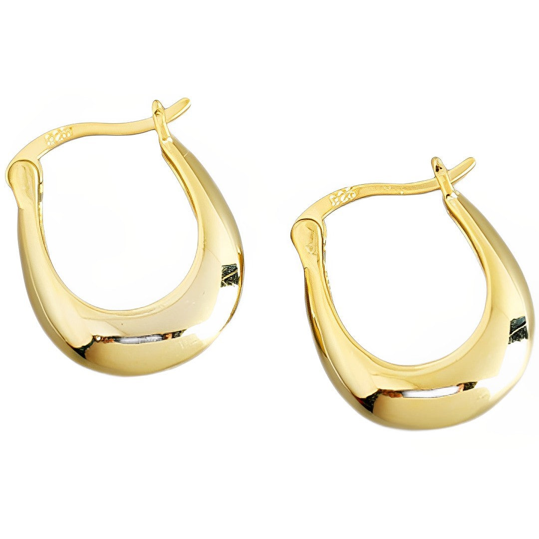 Anyco Earrings Gold Plated Punk Rock Minimalist Charming Unique Hoop Stud For Women Teen Fashion Stylish Accessories Jewelry Gifts-Earrings-PEROZ Accessories