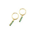 Anyco Earrings Gold Plated Chic Charm Green Colored Zircon Bar Stud For Women Girl Teen Fine Perfect Fashion Stylish Accessories Jewelry Gifts-Earrings-PEROZ Accessories