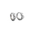 Anyco Earrings Sterling Silver Simple Pave Chic Zircon Circle Huggie Hoop For Women Girl Teen Fashion Stylish Accessories Jewelry Gifts-Earrings-PEROZ Accessories