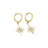 Anyco Earrings Gold Plated Luxury Crystal Zircon Shining Light Star Stud For Women Girl Teen Chic Fashion Stylish Accessories Jewelry Gifts-Earrings-PEROZ Accessories
