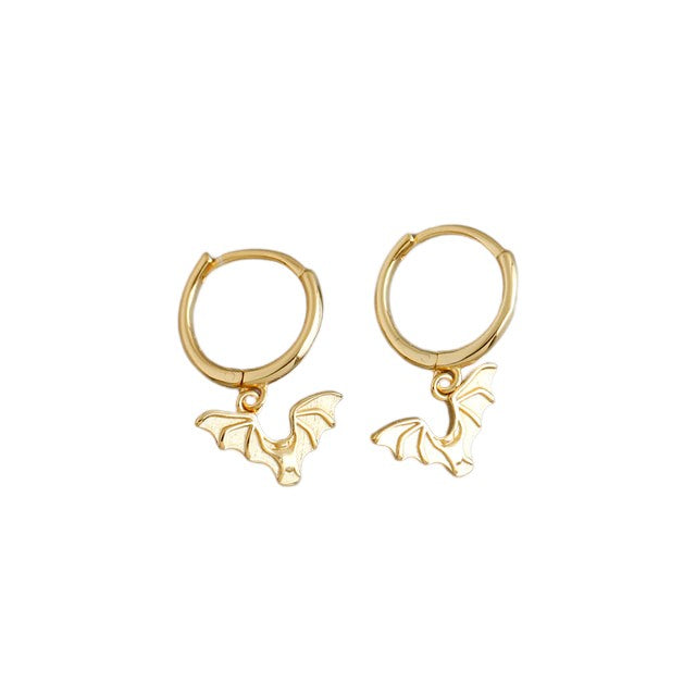 Anyco Earrings Gold Plated Bohemian Halloween Bat Tassel Stud For Women Girl Teen Fine Fashion Stylish Accessories Jewelry Gifts-Earrings-PEROZ Accessories