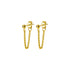 Anyco Fashion Earrings Gold 925 Sterling Silver Gothic Cuban Link Chain Hanging Stud for Women Piercing Jewelry-Earrings-PEROZ Accessories