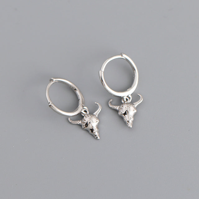 Anyco Earrings Sterling Silver Cute Halloween Elk Pendant Stud For Women Girl Teen Elegant Perfect Fashion Stylish Accessories Jewelry Gifts-Earrings-PEROZ Accessories