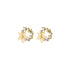 Anyco Fashion Earrings Gold 925 Sterling Silver Romantic Synthetic Opal Flower Stud Women Jewelry-Earrings-PEROZ Accessories
