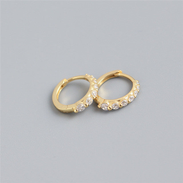 Anyco Earrings Luxury White Zircon Ear Chic Princess For Women Girl Teen Chic Fashion Stylish Accessories Jewelry Gifts Gold-Earrings-PEROZ Accessories