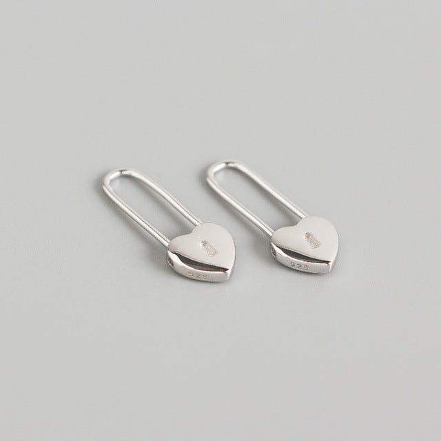 Anyco Earrings Sterling Silver Pin Peach Heart Romantic Stud For Women Girl Teen Fashion Stylish Accessories Jewelry Gifts-Earrings-PEROZ Accessories
