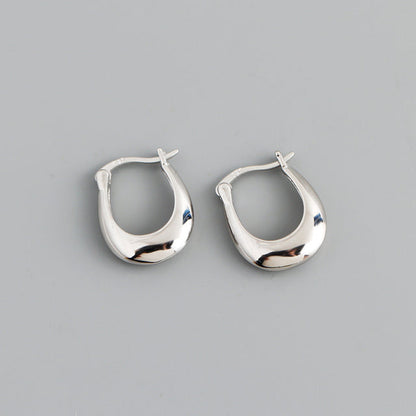 Anyco Earrings Sterling Silver Punk Rock Minimalist Charming Unique Hoop Stud For Women Teen Fashion Stylish Accessories Jewelry Gifts-Earrings-PEROZ Accessories