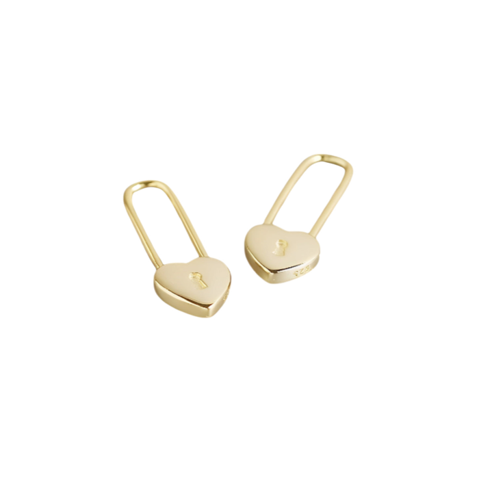 Anyco Earrings Gold Plated Pin Peach Heart Romantic Stud For Women Girl Teen Fashion Stylish Accessories Jewelry Gifts-Earrings-PEROZ Accessories