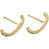 Anyco Earrings Gold Plated Minimalist Bar French Exquisite Zircon Stud For Women Girl Fashion Stylish Rock Punk Accessories Jewelry Gifts-Earrings-PEROZ Accessories
