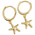 Anyco Earrings Gold Plated Simple Bohemian Summer Beach Ocean Starfish Stud For Women Girl Teen Chic Fashion Stylish Accessories Jewelry Gifts-Earrings-PEROZ Accessories