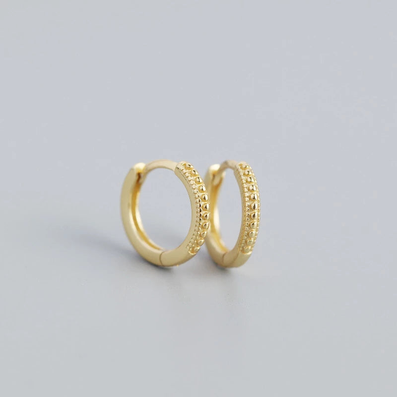 Anyco Earrings Gold Plated Minimalist Chic Bohemian Beads Ear Buckle For Women Girl Teen Chic Fashion Stylish Accessories Jewelry Gifts-Earrings-PEROZ Accessories
