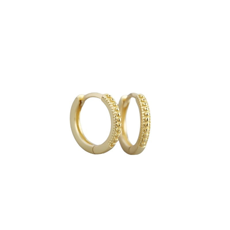 Anyco Earrings Gold Plated Minimalist Chic Bohemian Beads Ear Buckle For Women Girl Teen Chic Fashion Stylish Accessories Jewelry Gifts-Earrings-PEROZ Accessories