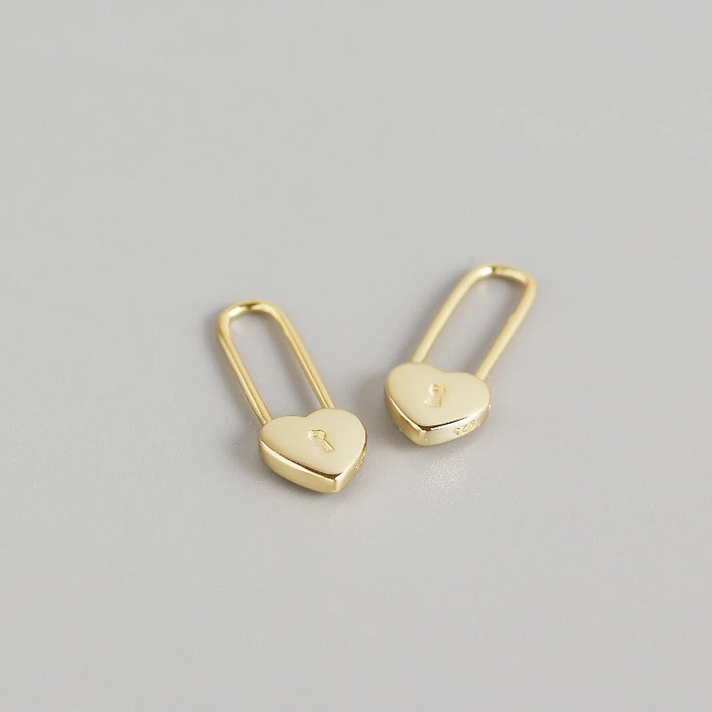 Anyco Earrings Gold Plated Pin Peach Heart Romantic Stud For Women Girl Teen Fashion Stylish Accessories Jewelry Gifts-Earrings-PEROZ Accessories