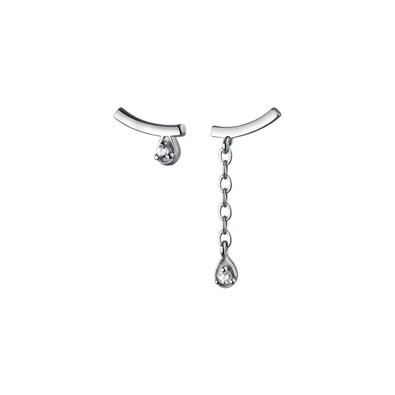 Anyco Fashion Earrings 925 Sterling Silver Personality Unique Tassel Pendant Zircon Stud for Women Chic Trendy Party Jewelry Gift-Earrings-PEROZ Accessories
