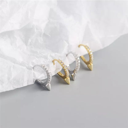 Anyco Earrings Sterling Silver Single Short Spike Eternity Clicker For Women Girl Teen Perfect Fashion Stylish Accessories Jewelry Gifts-Earrings-PEROZ Accessories