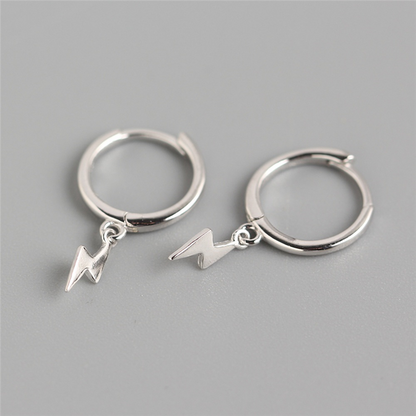 Anyco Earrings Sterling Silver Minimalist Small Simple Cute Lightning Stud For Women Teen Girl Fashion Stylish Accessories Jewelry Gifts-Earrings-PEROZ Accessories