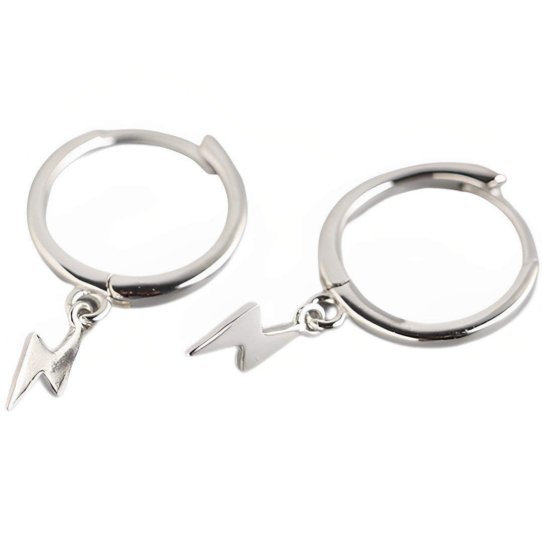 Anyco Earrings Sterling Silver Minimalist Small Simple Cute Lightning Stud For Women Teen Girl Fashion Stylish Accessories Jewelry Gifts-Earrings-PEROZ Accessories