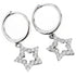 Anyco Earrings Sterling Silver Pave Crystal Zircon Hollow Star Chic For Women Teen Girl Fashion Stylish Accessories Jewelry Gifts-Earrings-PEROZ Accessories
