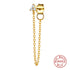 Anyco Earrings Gold Plated Geometric Cute Icons Tassel Ear Line Stud For Women Teen Fashion Stylish Accessories Jewelry Gifts Triangle-Earrings-PEROZ Accessories