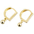 Anyco Earrings Gold Plated Geometric Bohemian Zircon Pave Hanging Beads Stud For Women Teen Girl Fashion Stylish Accessories Jewelry Gifts-Earrings-PEROZ Accessories