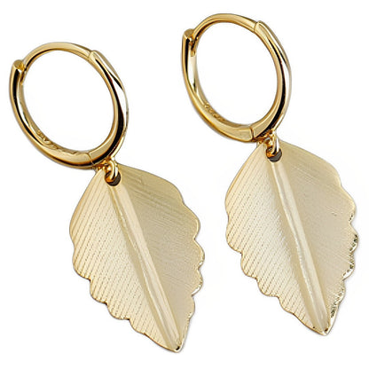 Anyco Earrings Gold Plated Bohemian Chic Nature Leaf Stud For Women Girl Teen Perfect Fine Fashion Stylish Accessories Jewelry Gifts-Earrings-PEROZ Accessories