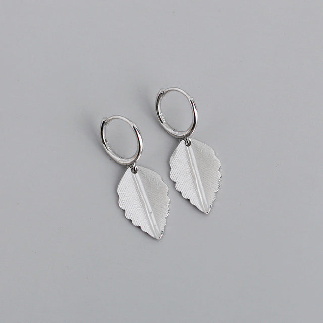 Anyco Earrings Sterling Silver Bohemian Chic Nature Leaf Stud For Women Girl Teen Perfect Fine Fashion Stylish Accessories Jewelry Gifts-Earrings-PEROZ Accessories