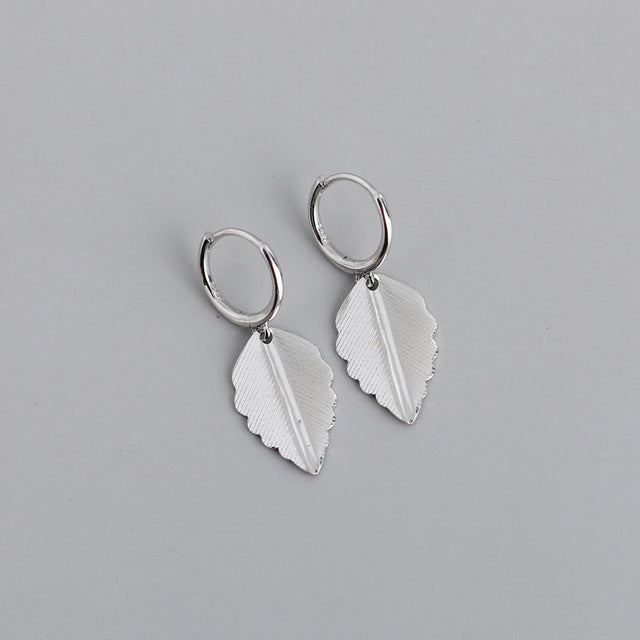 Anyco Earrings Sterling Silver Bohemian Chic Nature Leaf Stud For Women Girl Teen Perfect Fine Fashion Stylish Accessories Jewelry Gifts-Earrings-PEROZ Accessories