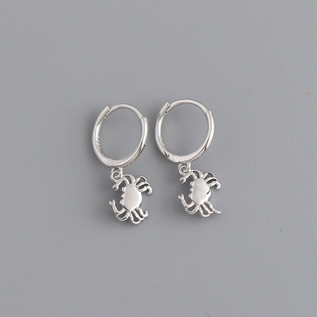 Anyco Earrings Sterling Silver Chic Creative Ocean Crab Dangle Stud For Women Girl Teen Perfect Fashion Stylish Accessories Jewelry Gifts-Earrings-PEROZ Accessories