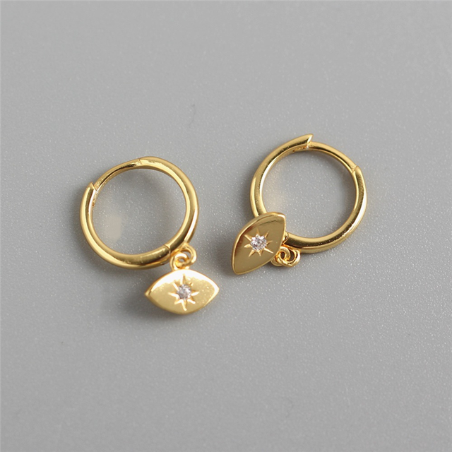 Anyco Earrings Gold Plated Bohemian Creative Eye Hanging Pendant For Women Teen Fashion Stylish Accessories Jewelry Gifts-Earrings-PEROZ Accessories