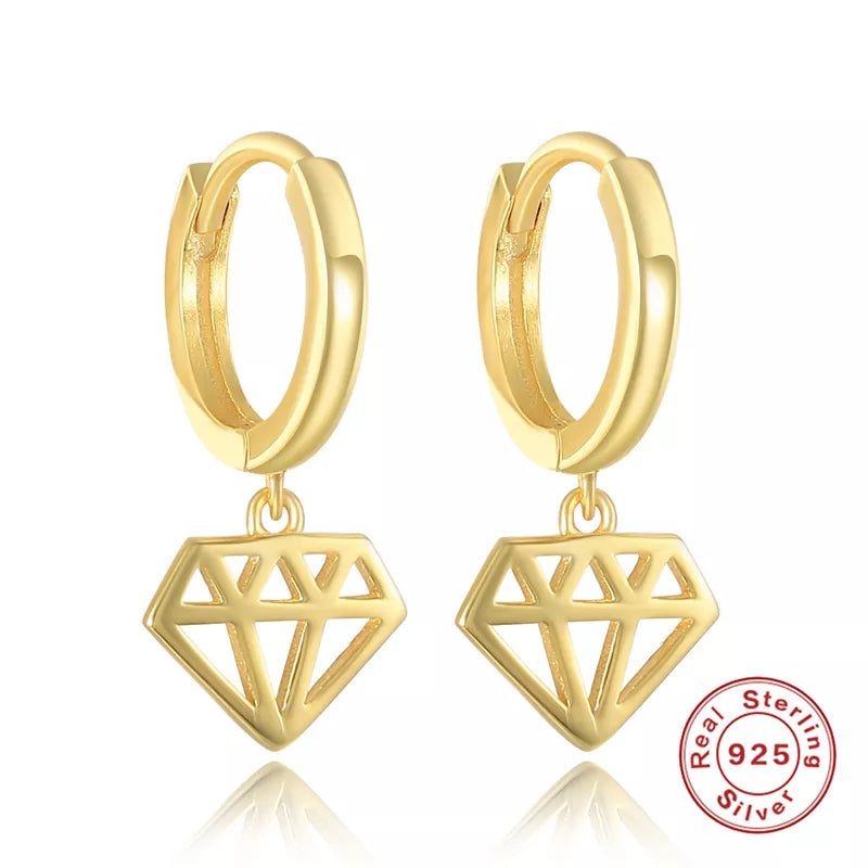 Anyco Earrings Gold PlatedTrendy Creative Hollow Geometric Hanging Stud For Women Girl Perfect Fashion Stylish Accessories Jewelry Gifts-Earrings-PEROZ Accessories