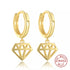 Anyco Earrings Gold PlatedTrendy Creative Hollow Geometric Hanging Stud For Women Girl Perfect Fashion Stylish Accessories Jewelry Gifts-Earrings-PEROZ Accessories