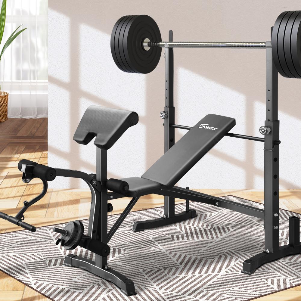 Finex Weight Bench 10-in-1 Multi-Station Home Fitness Gym Equipment-Weight Bench-PEROZ Accessories