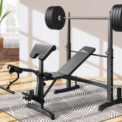 Finex Weight Bench 10-in-1 Multi-Station Home Fitness Gym Equipment-Weight Bench-PEROZ Accessories