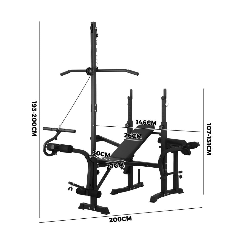 Finex Weight Bench with 330kg Weight Capacity Multi-Station Home Fitness Gym Equipment-Weight Bench-PEROZ Accessories