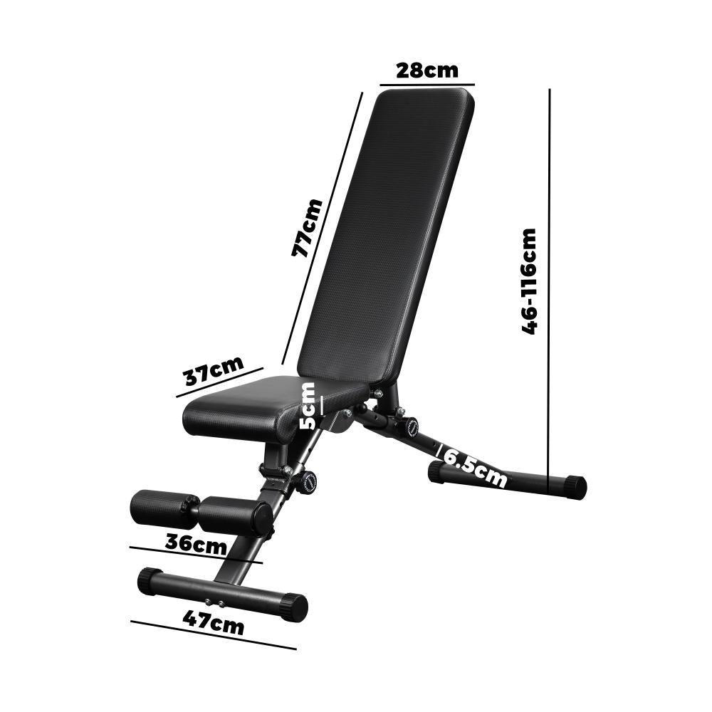 Finex FID Bench Dumbbell Weight Bench Flat Incline Decline Home Gym Equipment-FID Bench-PEROZ Accessories