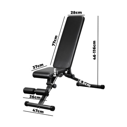 Finex FID Bench Dumbbell Weight Bench Flat Incline Decline Home Gym Equipment-FID Bench-PEROZ Accessories