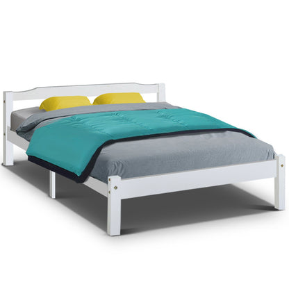 Artiss Bed Frame Double Full Size Wooden Mattress Base Timber Platform-Furniture &gt; Bedroom - Peroz Australia - Image - 2