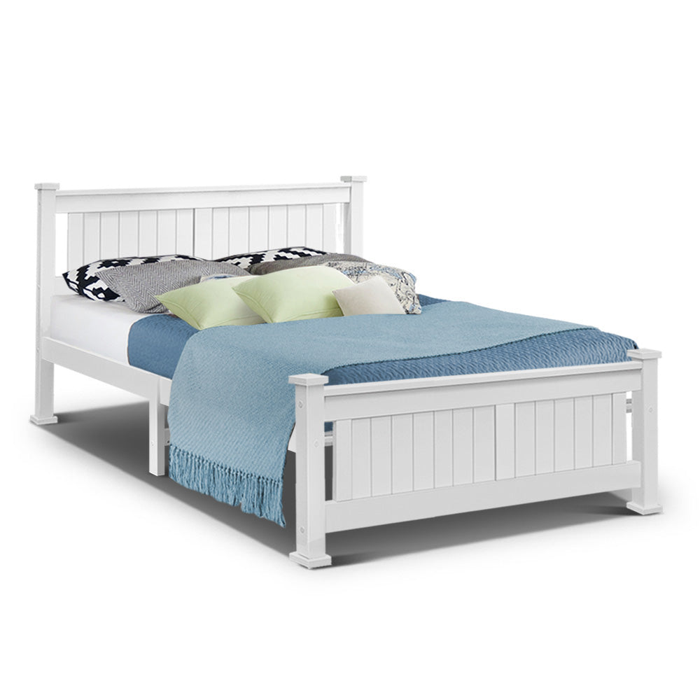 Artiss Queen Size Wooden Bed Frame Kids Adults Timber-Furniture &gt; Bedroom - Peroz Australia - Image - 2