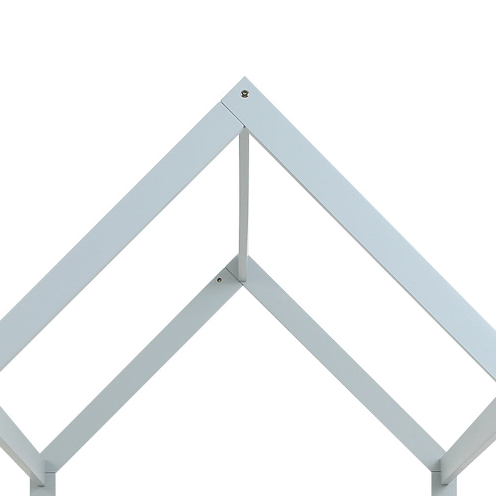 Artiss Wooden Bed Frame House Shape Pine Timber Base Single Size Platform Grey-Furniture &gt; Bedroom - Peroz Australia - Image - 7