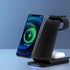 Devanti 3 in 1 Wireless Charger Dock 15W Fast Charging Stand-Chargers-PEROZ Accessories