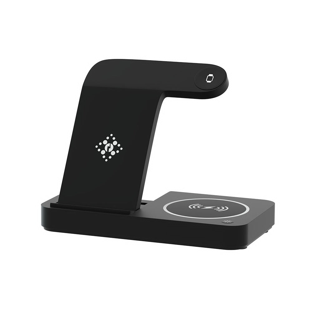 Devanti 4-in-1 Wireless Charger Station Fast Charging for Phone Black-Chargers-PEROZ Accessories
