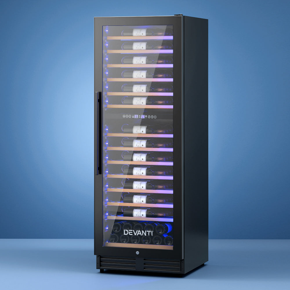 Devanti Wine Cooler Fridge Compressor Cellar Chiller Commercial Home 128 Bottles-Appliances &gt; Fridges-PEROZ Accessories