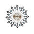 Artiss 60CM Peacock Wall Clock Large 3D Modern Crystal Luxury Round Wall Clocks Home Decor Black-Home & Garden > DIY - Peroz Australia - Image - 1