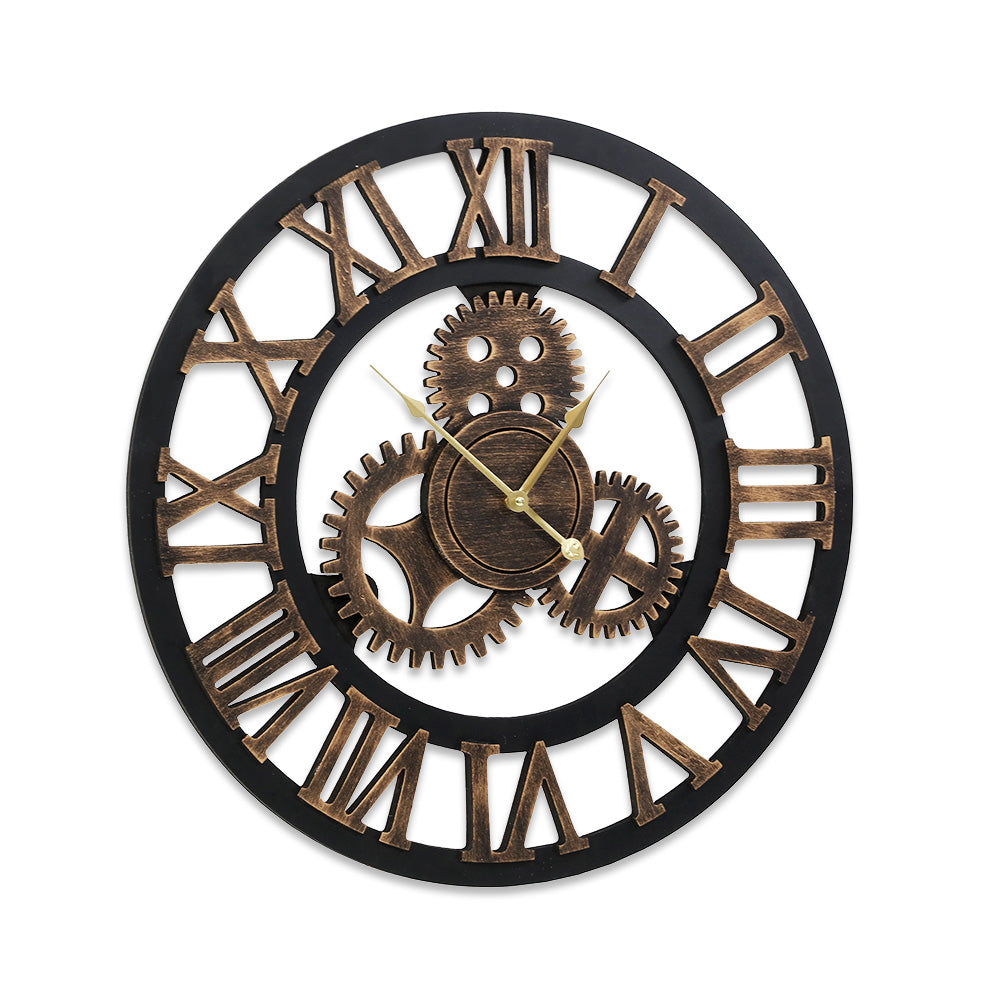 Artiss 60CM Wall Clock Modern Large Vintage Luxury Art Clock Home Decor Black-Home &amp; Garden &gt; DIY - Peroz Australia - Image - 3
