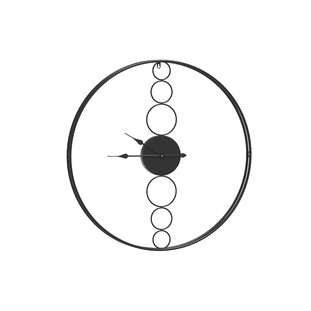 Artiss 75cm Wall Clock Large No Numeral Round Black-Home &amp; Garden &gt; Decor-PEROZ Accessories