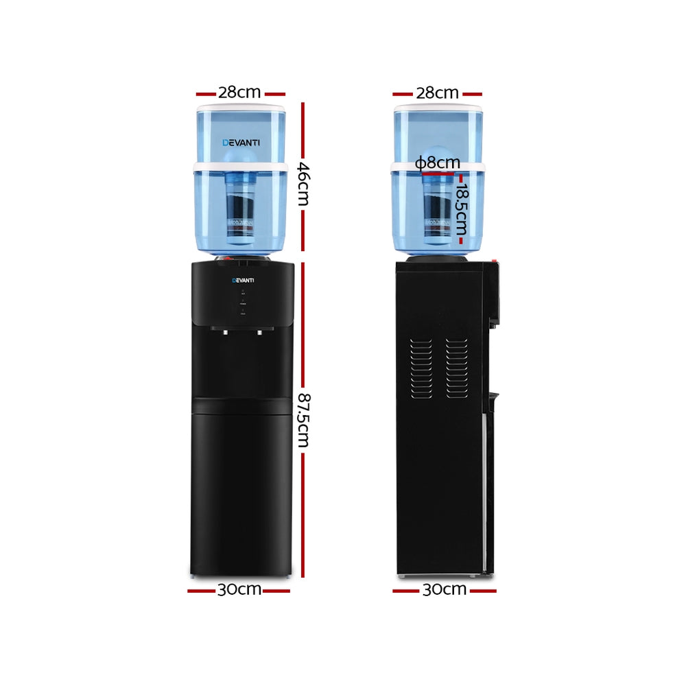 Devanti Water Cooler Chiller Dispenser Bottle Stand Filter Purifier Office Black-Appliances &gt; Kitchen Appliances-PEROZ Accessories