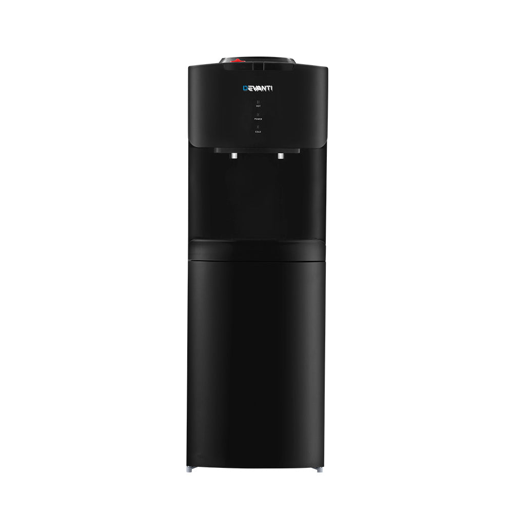 Devanti Water Cooler Dispenser Mains Bottle Stand Hot Cold Tap Office Black-Appliances &gt; Kitchen Appliances-PEROZ Accessories