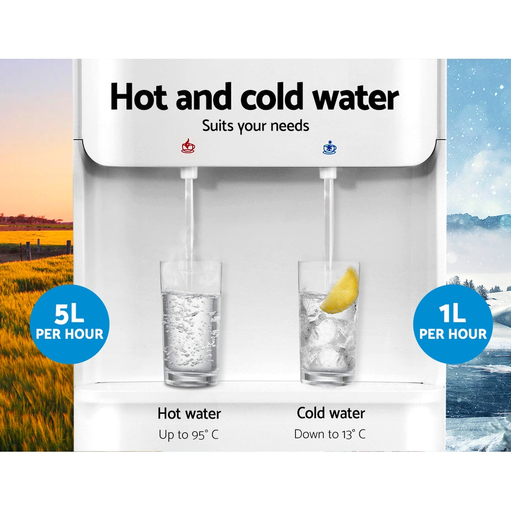 Devanti 22L Water Cooler Dispenser Top Loading Hot Cold Taps Filter Purifier Bottle-Appliances &gt; Kitchen Appliances-PEROZ Accessories