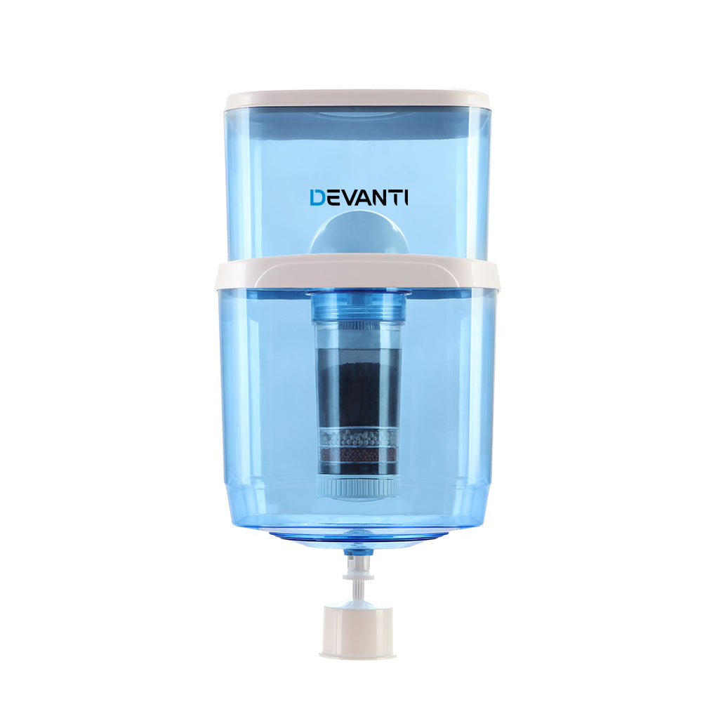 Devanti 22L Water Cooler Dispenser Purifier Filter Bottle Container 6 Stage Filtration-Appliances &gt; Kitchen Appliances-PEROZ Accessories